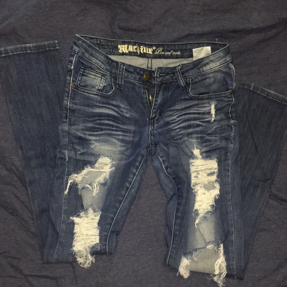 Dark Blue Faded Jeans
